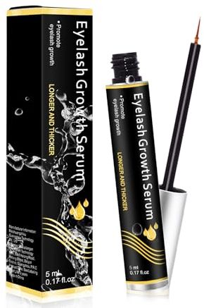 MELARQT Wimpernserum Wachstum Testsieger, Wimpern Serum, 5 ML Eyelash Serum Schnelles Aktiviert Haarfollikel von der Wurzel an, was zu Längeren, Stärkeren und Dickeren Wimpern Führt