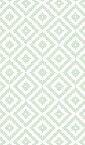 DobleUve Estudio Alfombra Vinílica Geométrica 07 | Color Verde | 50x100 cm | Alfombra Cocina Lavable Antideslizante | Alfombra Vinilica | Suelo Vinílico | Alfombra Vinilo Salón