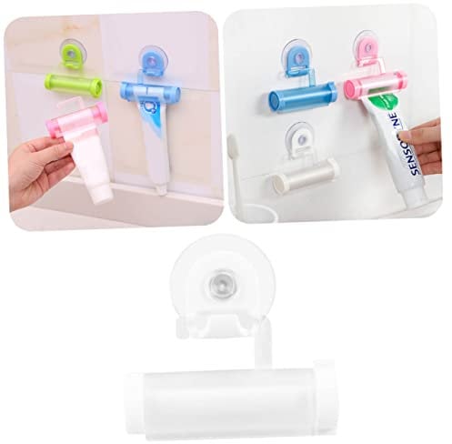 Mobestech Toothpaste Pump Dispenser Reusable Cup Squeezer Rolling Toothpaste Squeezer for Home Bathroom Hotel