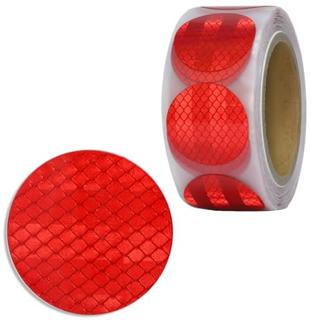 XFXIA Nastro Riflettente Adesivo Roja 5cm/10m Nastro Catarifrangente Adesivo, Strisce Catarifrangenti Adesive Per Auto Moto Bicicletta Attività Notturna