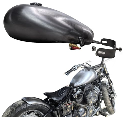Serbatoio carburante in argento per benzina e gas con tappo per olio per YAMAHA Dragstar 400 650 non verniciato