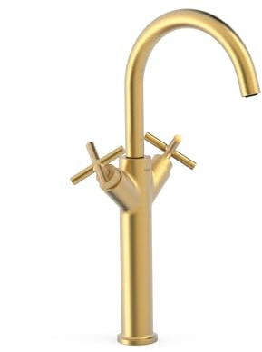 Tres 28380301OM Mont Blanc Grifo Bimando XXL Waschbecken Color Oro Mate 24 K