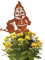 LB H&F Gartenzwerg Gartenstecker Roststecker Zwerg mit Gießkanne Edelrost Rostfigur Rostdeko Figur 40cm Gartenfigur Dekofigur Gartendeko (Gartenzwerg)