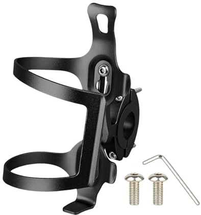 Portavasos Para Bicicleta, Portavasos De Aleación De Aluminio 2 En 1, Portavasos Para Bicicleta A Prueba De Herrumbre, Portavasos Para Bicicleta De Fácil Instalación, Portavasos Para Manillar Con Llav