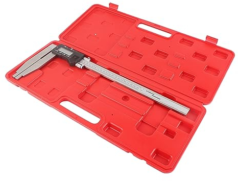 Calibrador Vernier Digital de Acero Inoxidable de 12 I0-300 Mm con Mandíbula de Escaneo LCD Grande, Alimentado por