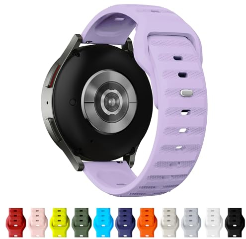 TStrap Cinturino orologio 20 mm 22 mm in silicone, cinturino smartwatch di ricambio sportivo Viola per uomo e donna, con chiusura regolabile