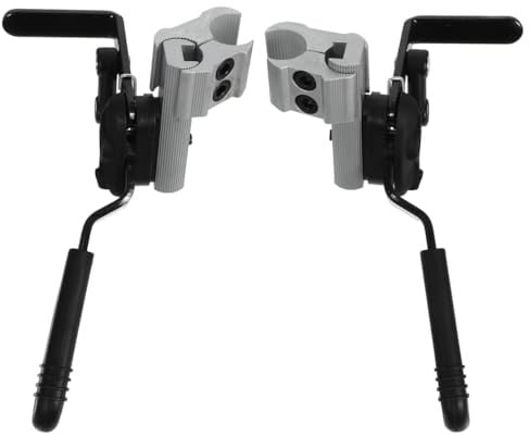 Gogogmee 2 StüCk Rollstuhl Bremshebel Aluminium Ersatz Bremsgriff | Für Elektrische Und Mechanische Rollstühle Mit Verlängerungsgriff Leicht Installierbar Rutschfest Für Alltag Und Reparatur