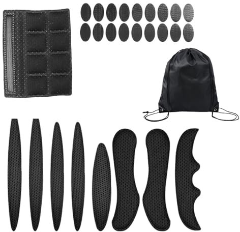 Helmpolster Schaumstoff,Ersatz Fahrrad Helm Polster,Fahrradhelm Polster, Helm-Innenfutter,Universal Fahrrad Schaumstoff,Helm Innenpolster Zubehör,für Fahrrad Motorrad,Schwarz