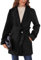 CURLBIUTY Damen Winter Weicher Mantel Warm Flauschiger Mantel Fleece Überzieher Jacke Revers Gürtel Dicker Mantel Schwarz M