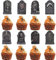 Morofme 24pcs Halloween Cupcake Toppers Grabsteine Cupcake Picks Graveyard Kuchen Topper Grabstein Kuchen Picks Scary Cupcake Dekoration für Halloween Horror Party Supplies