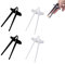 GCFTIFF Finger Essstäbchen für Gamer,Wiederverwendbare Finger Chips Snack Zange U Halterung Essstäbchen Helfer Snacking Tool,Party Supplies,Kreative Gamer Zubehör,Geschenke für Gamer (2Schwarz,2Weiß)