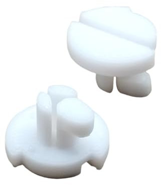 CR-MOESANCO 4 viti di ricambio per griglie di frigorifero caravan o camper, in plastica, colore bianco