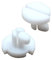 4 Tornillos de Repuesto para Rejillas de Refrigerador Caravana o Autocaravana, Plástico, Color Blanco