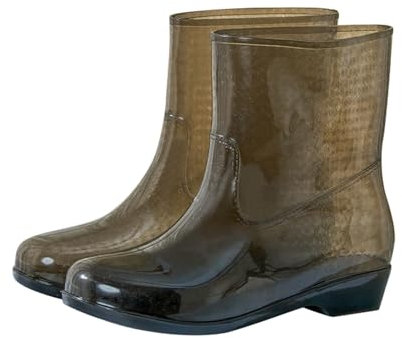 Stivali di gomma da donna, leggeri e traspiranti, impermeabili, antiscivolo, in gomma, alla moda, da giardino, stivaletti da pioggia, stivali termici da neve, Nero , 39 EU