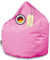 PATCH HOME Sitzsack Tropfenform – Beanbag - Mit Styropor-Füllung, Wasserabweisend, für Indoor & Outdoor, für Kinder und Erwachsene (Hellrosa, Jumbo)