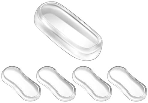 WeddHuis 5 Piezas Amortiguadores para Asiento de WC, Topes para Tapa de Inodoro, Gomas Autoadhesivas, Repuestos para Tapa de WC, Reduce Ruido, Blanco