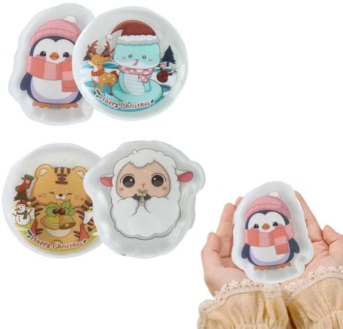 Instant Hot Packs, Pocket Warmers | 4 Pack K Hand Warmer,Reusable Hand Warmers with Penguin Pattern Long Lasting Pocket Hand Warmer for Cold Weather