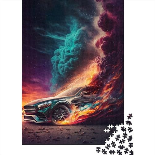 Fast_and_Furious Puzzle 1000 Teile Holzpuzzle für Kinder Lernspiel Herausforderungsspielzeug 1000 Teile (75x50cm) Anspruchsvolles Puzzle