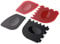 Edidie Daily Life Supplies Kitchen Cleaning Scraper Manufacturers Wholesale Cooking Tools Set Frying pan Baking pan Cleaning Scraper，Pan and Grill Scraper, Set of 2 (Red-Black)