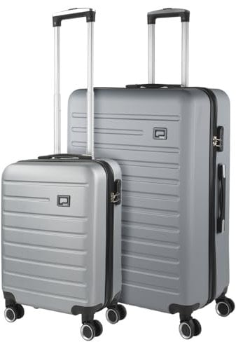 SKPAT - Koffer Set Mit Rollen In Groß Für Reisen - Reisekoffer Set Aus Robuster Hartschalenkoffer-Struktur, Leicht Und Strapazierfähig Für Jeden Anlass, Silber