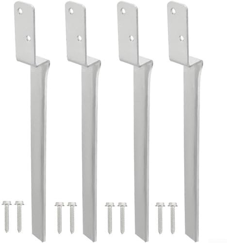 Thickened Fence Post Repair Kit - Steel Stakes - Anchor Ground Spike - Wood Post Grounding Sleeve Kit W/Screws - For Stable Swing Anchoring In Gardens