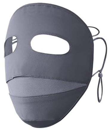 Sonnenschutzmaske, Sonnencreme-Maske | UPF 50+ Full Cover,Sud Saft QUAST SCHEIBEN SCHEIBEN AUF SPORT, Dunkelgrau (aktualisiertes Panda-Modell))