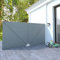 Toldo lateral plegable para terraza, color gris, 400 x 200 cm