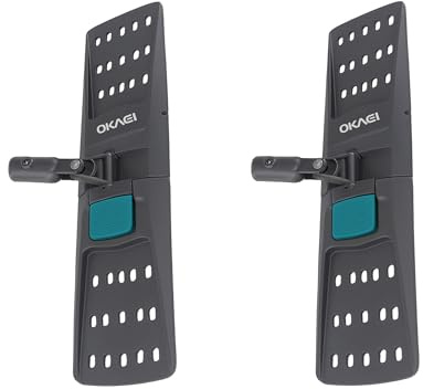OKAEI Klapphalter für Wischmopps 50 cm – 2er Set – Industrie Mophalter mit 360° Drehkopf & Fußschalter – Bodenwischer Halter für große Flächen im Haushalt & Gewerbe – robust & klappbar (grau/grün)