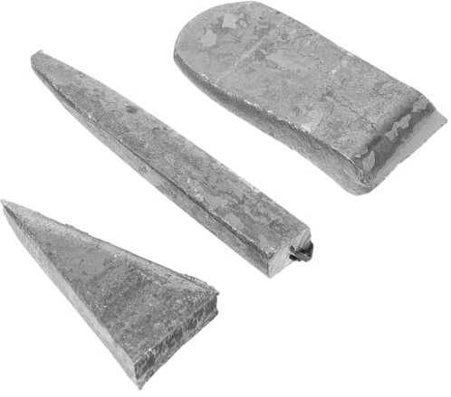 Lurrose 3 Stück Eisenkeil mit Holzgriff Kegelförmige Metallkeile zur Axtstiel Befestigung Reparatur und Fixierkeile für Werkzeuggebrauch