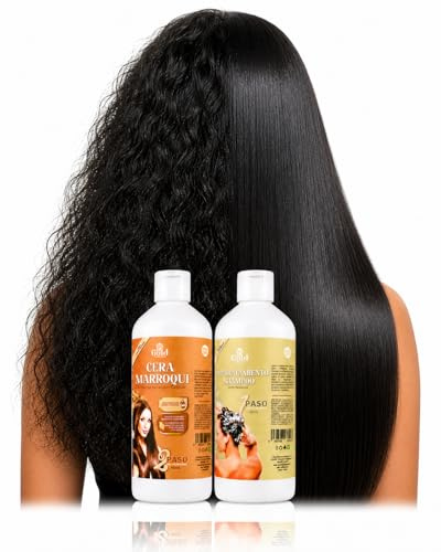 Gold DIAMOND – Tratamiento de Keratina Cera Marroquí 500mL – Kit de Alisador Brasileño Sin Formol – Alisado Hasta 7 Meses – Control Radical del Frizz y Volumen – El Formato Inteligente que Más Cunde.