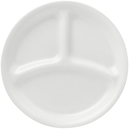 CORELLE Abteil-Teller Winter Frost Ø 21 cm | Premium Essgeschirr aus einzigartigem dreifach gepresstem Vitrelle™-Glas | Backofenfest bis 175°C | Mikrowellengeeignet | Gefrier- & spülmaschinenfest