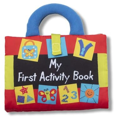 Melissa & Doug K’s Kids My First Activity Book 8-Page Soft Book for Babies and Toddlers Early Learning Developmental Plush Soft Activity for Babies and Toddlers