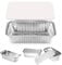MARENT Brand 50 x Large Aluminium FOIL Food CONTAINERS + LIDS No6a - Made in England - 195 x 100