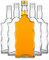 Fala - Set di 5 bottiglie da 500 ml, vuote, da riempire, in vetro a forma ondulata, aspetto elegante e moderno, bottiglie di vetro di alta qualità, 500 ml, 5 pezzi