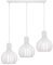 PETITES ECREVISSES Lámpara Colgante 3 Luz Retro Metal Iluminacion Industrial Creativo Luz de Techo Moderno Lámpara Palo para Cocina Comedor Dormitorio (Blanco- con una barra)