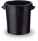DIE BOX FABRIK 50 Liter Kunststofftonne mit Griffen + Deckel, stapelbar, stabiler Eimer, Plastiktonne, Rundbehälter, Universaltonne, Allzweckeimer, Vorratstonne, Futtertonne, Mülltonne, Schwarz 1x