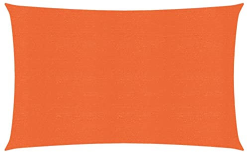 vidaXL Toldo de Vela Parasol Lona Protector Solar Sombra Patio Jardín Terraza Balcón Parque Infantil Exterior Naranja HDPE 160 g/m² 2,5x4,5 m