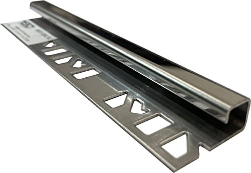MED Profili Pavimenti e Rivestimenti, Profilo Jolly ad Angolo, Acciaio Inox, Alluminio e Plastica, (Profilo Cubo Quadrato Acciaio Inox Lucido extra h 12mm barra Mt 2,5)