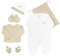 Kinousses - Kit NaissanceBébé Craquant - 6 Pièces (Pyjama, Body, Bonnet, Chaussons, Moufles et Sac de Rangement) - Fille, Garçon, Mixte - Velours - 1 mois