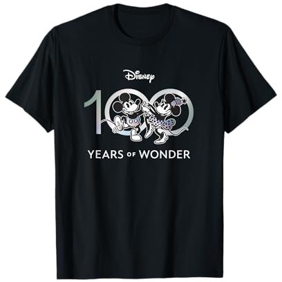 Disney 100 Years of Wonder Mickey & Minnie Dancing Retro T-Shirt