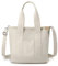 Yooamz Canvas Tasche Damen Umhängetasche Damen Schultertasche Mode Große Handtasche Lässige Tote Handtasche Damen Canvas Tote Bag für Alltag, Büro, Schulausflug (Weiß)