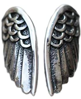 YUSHUO Boho Vintage Engelsflügel Ring für Damen und Herren, kreative Öffnung, Fingerring für Damen, Ehering, Schmuck, größenverstellbar, Silber
