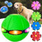 Jouet pour animal de compagnie - Jouet pour chien - Soucoupe volante - Balle de soucoupe volante pour animal de compagnie - Balle de soucoupe volante pour chiens - Vert - Trois lumières