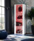 Komodee Vitrine Schrank Tivoli, Weiß/Weiß, Breite 55cm x Höhe 159cm x Tiefe 35cm, LED RGB, 3 Regalböden, für Wohnzimmer, Schlafzimmer, Eingang