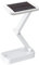 KINGCOO Solar Faltbare Schreibtischlampe, Tragbare 24LED Touch Dimmbar Lese Nachttischlampe,Solar/USB Aufladung Student Nachtlicht Akku Tischlampe für Büro Schlafzimmer Reise Außen Notfall (Weiß)