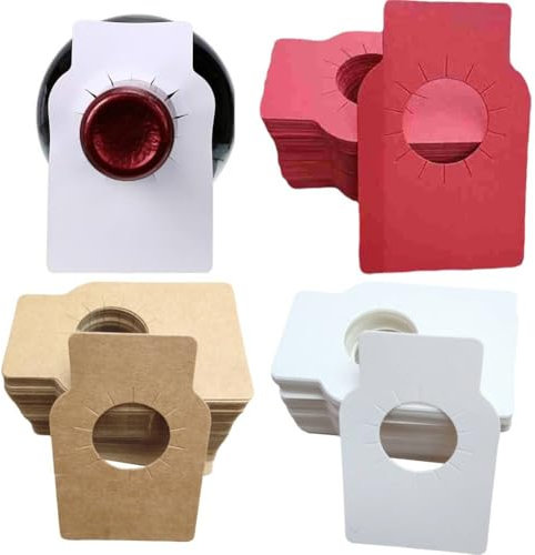Wudaizhi 150 Etiquetas para Bodega De Botellas De Vino, Etiquetas para Cuello De Botellas De Vino, Etiquetas Reutilizables para Estantes De Vino, para Estantes De Vino Y Bodegas para Marcar Cosecha Y