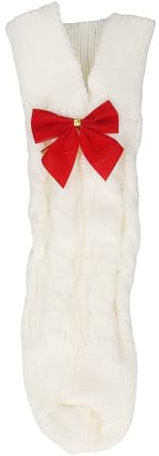 SPYMINNPOO Knitted Wine Bottle Sweater, Xmas Table Centerpiece, Handwoven Red Wine Bottle Sleeve, Warm and Artistic, for Home Use (White)