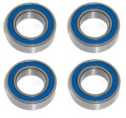 4x Kugellager 8x14x4 mm - MR148 2RS Radial Rillenkugellager Wälzlager rcbay Chromstahl beidseitig gedichtet für 8mm Welle