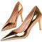 Tacchi alti alla moda con tacco in metallo. Scarpe con tacco alto in metallo con punta a punta scarpe donna Stivali invernali tacco rosso, cachi, 41 EU