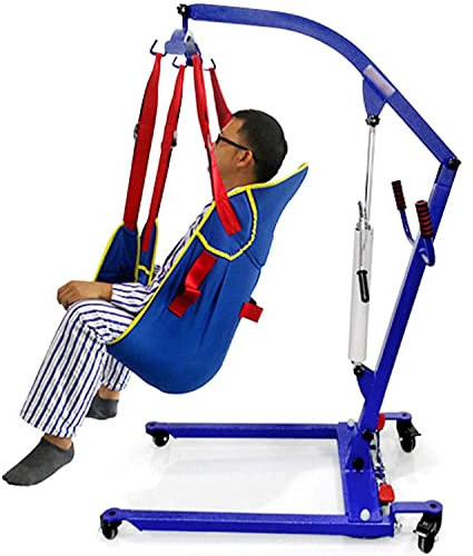 Portable Foldable Patient Lift Hoist for Safe Full Body Transfer, Compact Design for Home and Facility Use, Supports Up to 400lbs